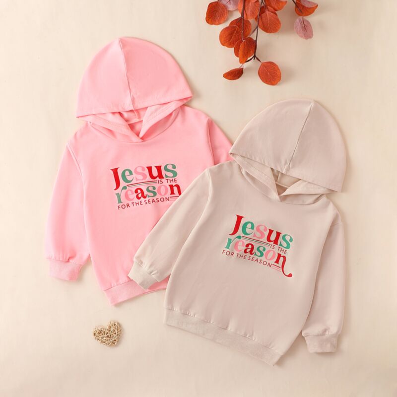 Wholesale 2-7Y Unisex Letter Hooded Sweatshirts Wholesa