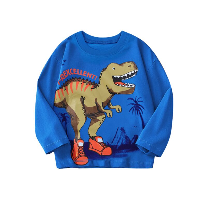 Wholesale 2-8Y Kids Boys Cartoon Dinosaur Pattern Long-