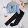 Wholesale 2-8Y Kids Girls Butterfly Print Sweatshirt An