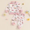 Wholesale 3-18M Baby Truck Print Long Sleeve Sweatshirt