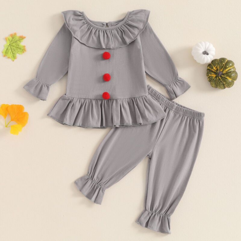 Wholesale 3-24M Baby Girls Halloween Ruffled Long-Sleev