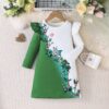 Wholesale 3-7Y Toddler Girls Floral Printed Patchwork F