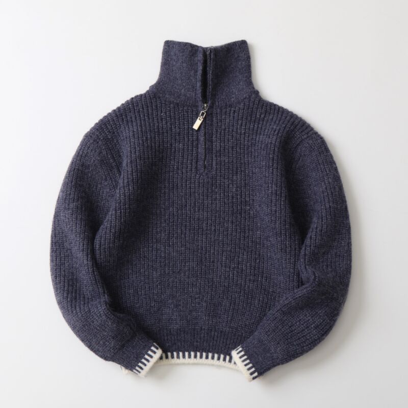 Wholesale 5-13Y Big Kids Boys Half-Zip Jacquard Cashmer
