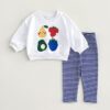 Wholesale 6M-3Y Baby Fruit Print Tops And Knitted Strip