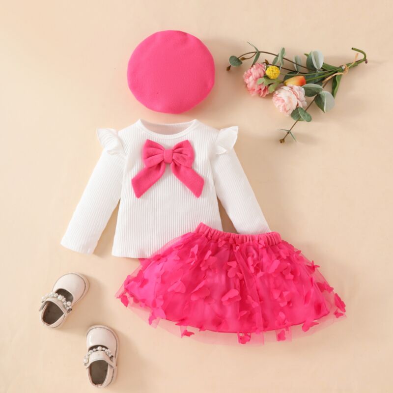 Wholesale 6M-3Y Baby Girls Big Bow Long Sleeve Tops Mes