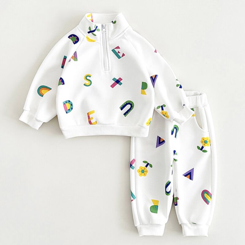 Wholesale 6M-3Y Baby Letter Print Stand Collar Sweatshi