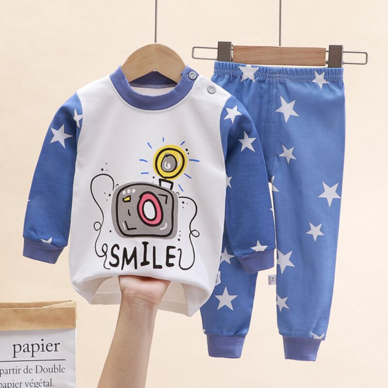 Wholesale 6M-6Y Toddler Girls Boys Sets Cotton Pajamas