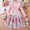 Wholesale 7-12Y Big Girls Long-Sleeved Ribbed Butterfly