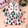 Wholesale 7-12Y Kids Girls Christmas Vest Dress Sets Wh