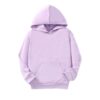 Wholesale 7-12Y Kids Long-Sleeved Hooded Purple Sweatsh