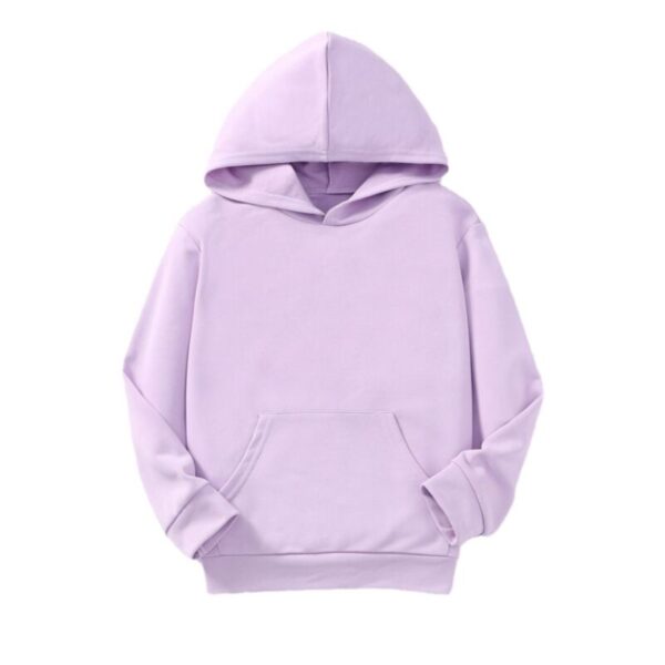Wholesale 7-12Y Kids Long-Sleeved Hooded Purple Sweatsh