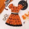 Wholesale 7-14Y Kids Girls Halloween Print Tops and Ski
