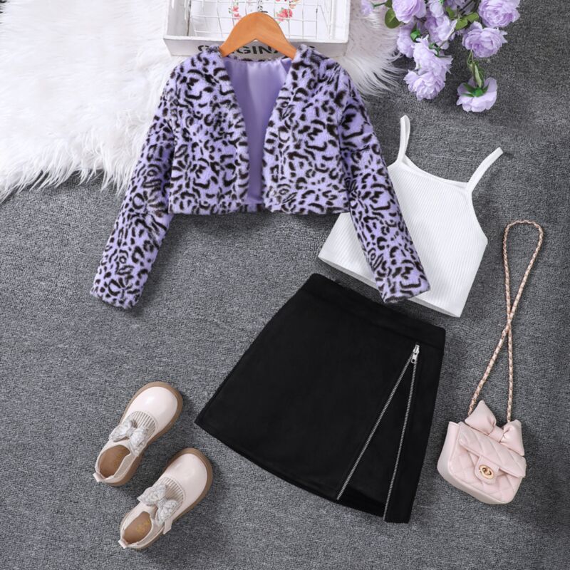Wholesale 7-14Y Kids Girls Sets Leopard Print Jackets V