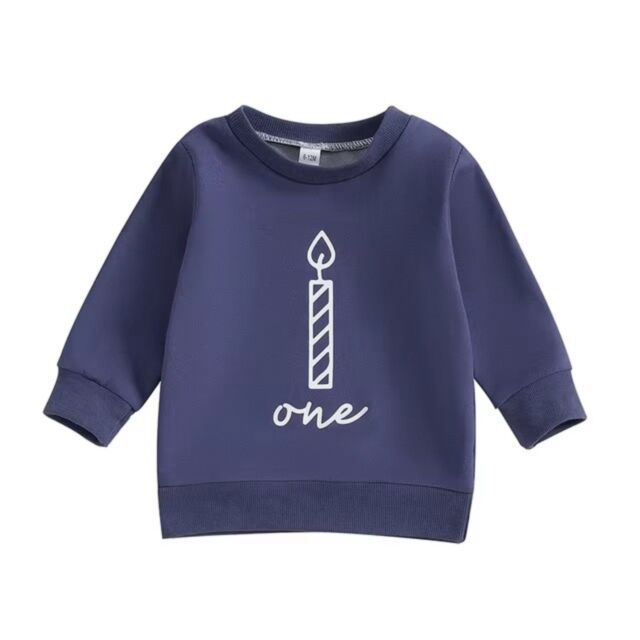 Wholesale 9-18M Baby Birthday Candle Letter Print Round