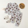 Wholesale 9M-4Y Toddler Boys Rugby Print Long Sleeve To
