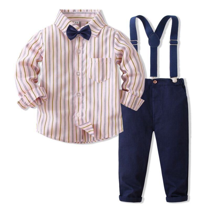 Wholesale 9M-4Y Toddler Boys Striped Long Sleeve Shirt