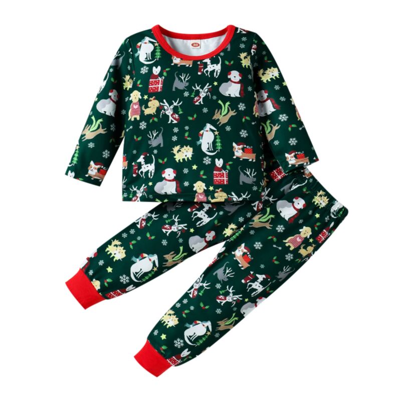 Wholesale 9M-4Y Toddler Christmas Loungewear Sets Pullo