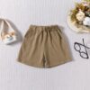 Wholesale 9M-4Y Toddler Girls Solid Color Pocket Shorts