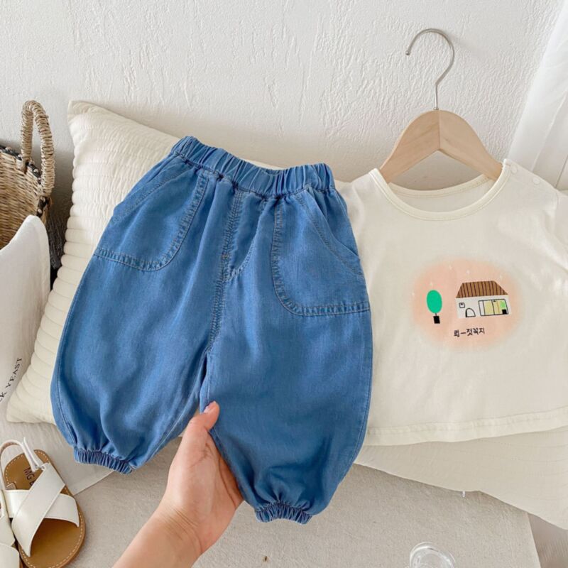 Wholesale 9M-5Y Cropped Jeans For Summer Boy Clothing W