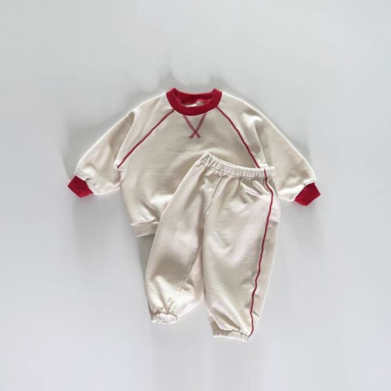 Wholesale 9M-5Y Kids Sweatshirt And Pants Colourblock T