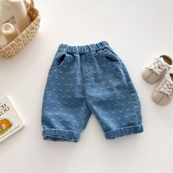 Wholesale 9M-5Y Toddler Boys Polka Dot Casual Jeans Who