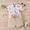 Wholesale 9M-5Y Toddler Boys Printed Short Sleeve Shirt