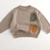 Wholesale 9M-5Y Toddler Boys Retro Graffiti Knitted Swe