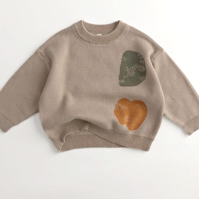 Wholesale 9M-5Y Toddler Boys Retro Graffiti Knitted Swe