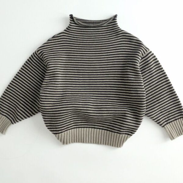 Wholesale 9M-5Y Toddler Boys Striped Turtleneck Knitted