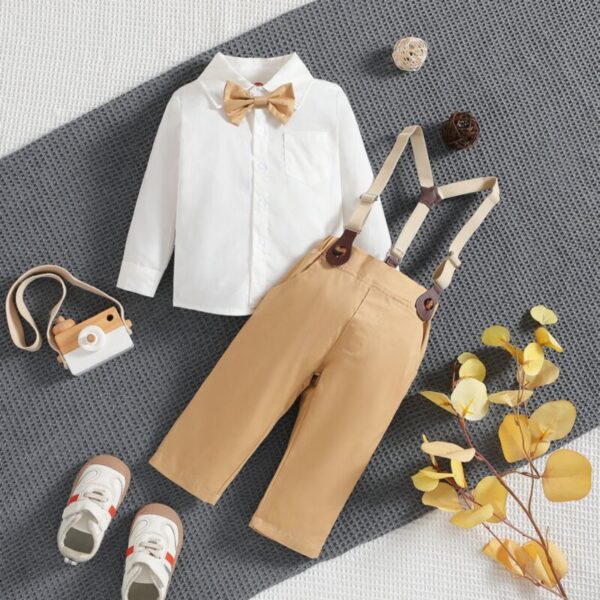 Wholesale 9M-5Y Toddler Boys Suit Sets Bowtie Shirts An