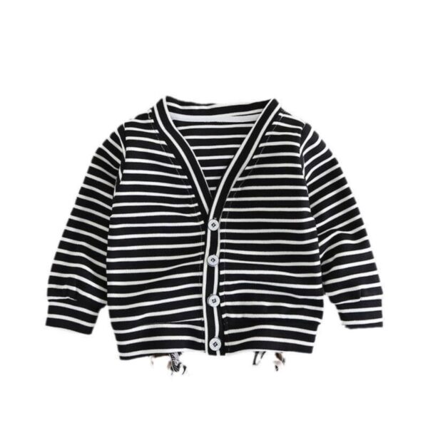 Wholesale 9M-5Y Toddler Boys V-Neck Striped Cardigan Wh