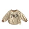 Wholesale 9M-5Y Unisex Cartoon Cat Print Contrast Color