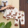 Wholesale 9M-6Y Toddler Boys Cartoon Bear Flannel Pajam