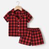 Wholesale 9M-6Y Toddler Boys Pajamas Sets Lapel Plaid S