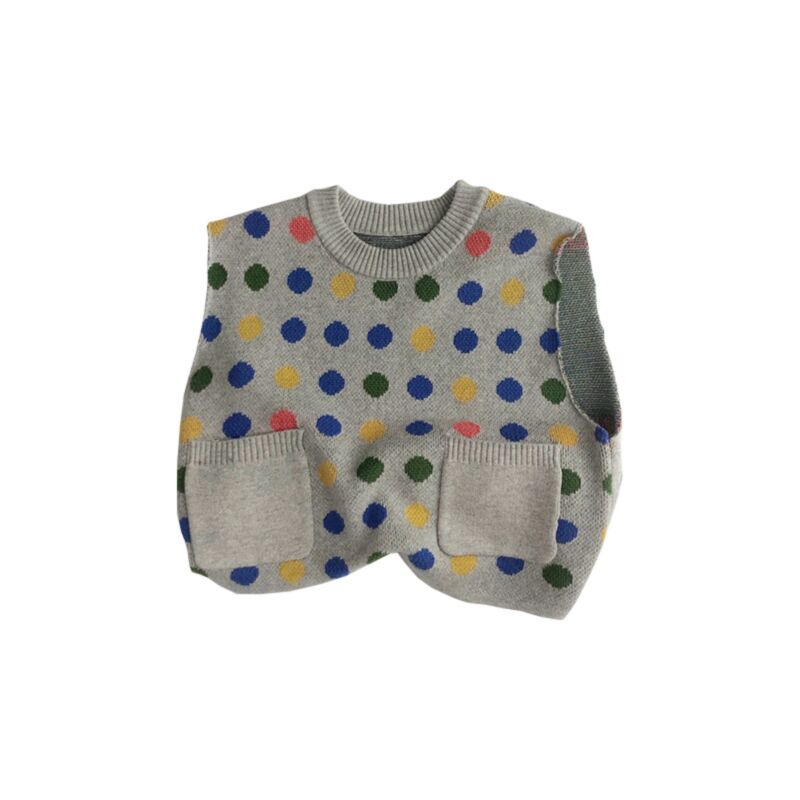 Wholesale 9M-6Y Toddler Colorful Polka Dots Knitted Wai