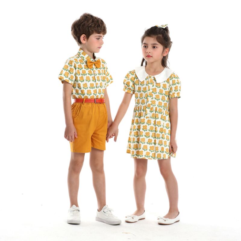 Wholesale 9M-6Y Toddler Short Sleeve Printed Shirt Pare
