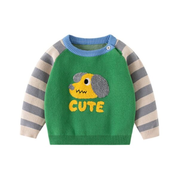 Wholesale 9M-7Y Toddler Boys Colorblock Cartoon Striped