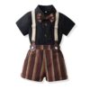 Wholesale 9M-9Y Kids Boys Suit Sets Party Bowtie Shirts
