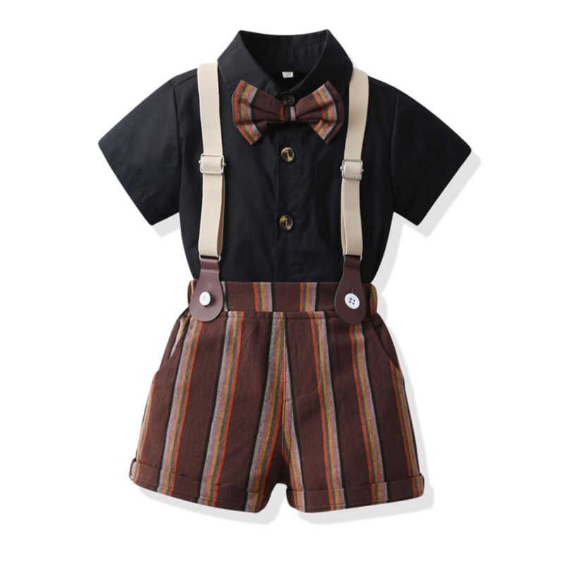 Wholesale 9M-9Y Kids Boys Suit Sets Party Bowtie Shirts