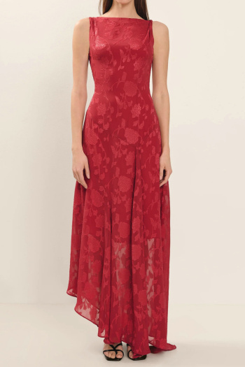 Wholesale Casual non-stretch sleeveless jacquard irregular maxi dress AA028523 Maxi&Gown - Girlmerry.com