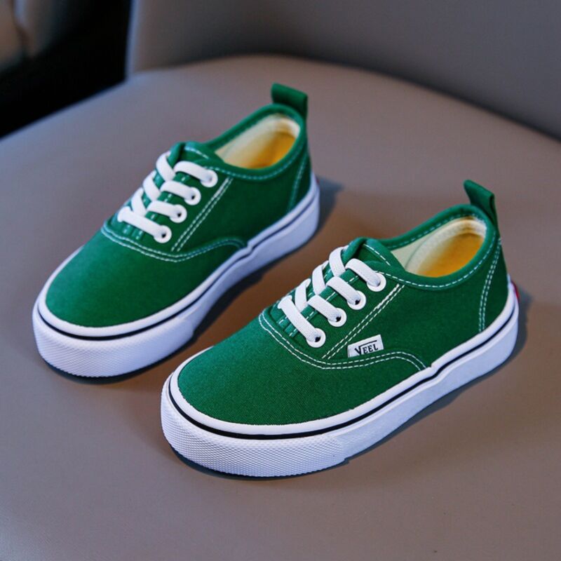 Wholesale Children Canvas Shoes Solid Color Soft-Soled