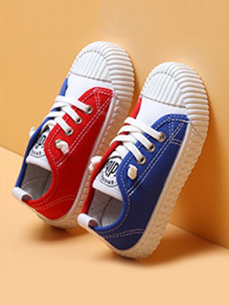Wholesale Color Blocking Kid Canvas Shoes 210812565 210