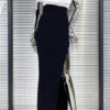 Wholesale Elegant slight stretch off-shoulder patchwork slim high slit maxi evening dress AA028659 Maxi&Gown - Girlmerry.com