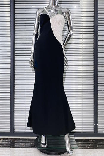 Wholesale Elegant slight stretch pearl decor patchwork slim maxi mermaid evening dress AA028660 Maxi&Gown - Girlmerry.com