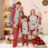 Wholesale Family Matching Christmas Outfits Plaid Splic