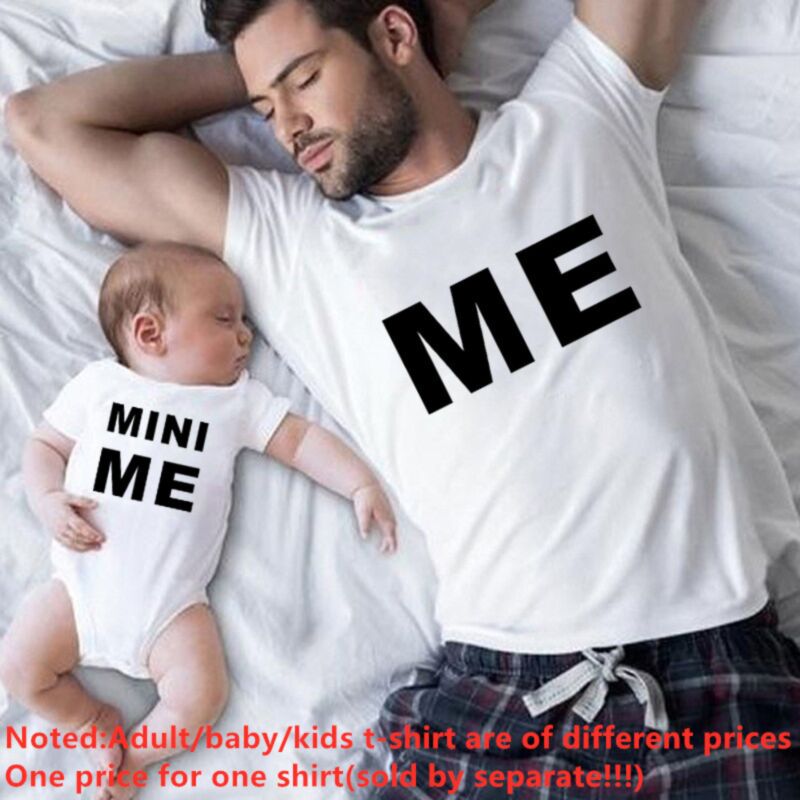 Wholesale Father's Day MINI ME Letter Print T-Shirts Da