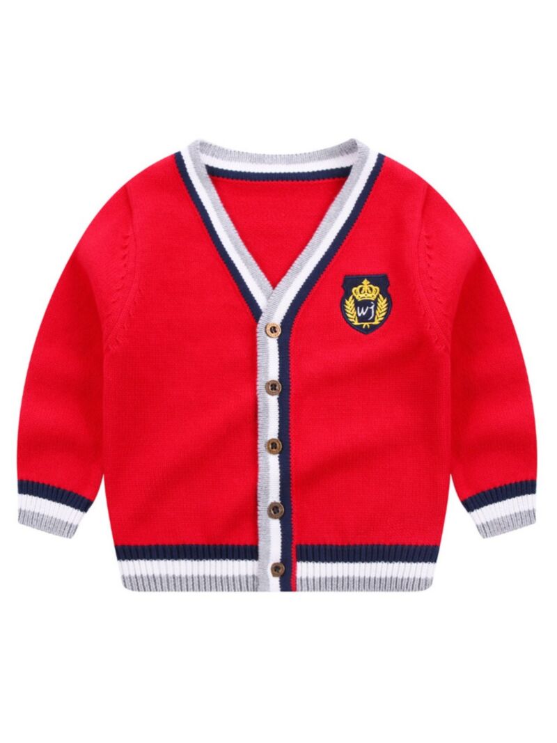 Wholesale Kid Knitted School Cardigan 200804350 - kiski