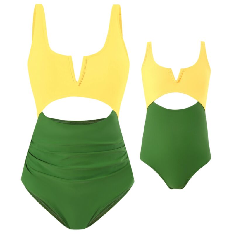 Wholesale Nylon Color Block Mommy And Me Wholesale One