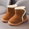 Wholesale Solid Color Lamb Wool Snow Boot For Little Ki