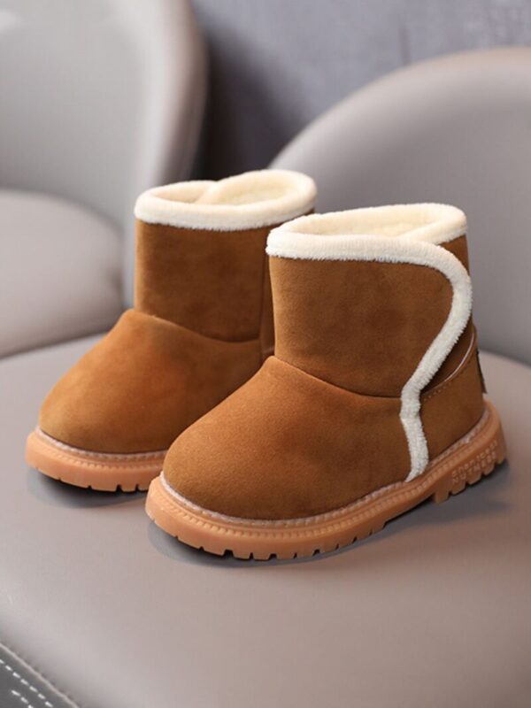 Wholesale Solid Color Lamb Wool Snow Boot For Little Ki